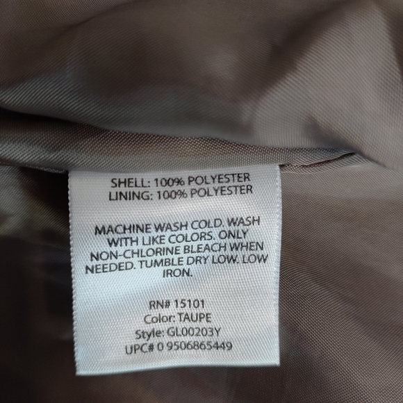 George Women's Jacket Full Zip Removable Hood Beige Color Size L Large 12-14 - Picture 10 of 10